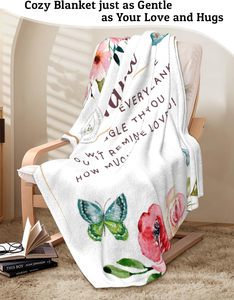 ผ้าห่มถักนานา290กรัมพิมพ์ลายของขวัญวันเกิดผ้าห่มฤดูหนาวที่อบอุ่นขนาด100*150ซม. สำหรับเตียงคู่โซฟาเดินทาง - Product Image 5