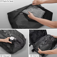 Sacs de rangement sous vide pliables en nylon Z pour vêtements, sacs de compression réutilisables pour économiser de l'espace, sacs sous vide pour les voyages