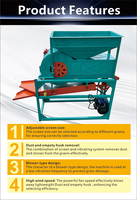 Chariot de nettoyage de grains vibrant mobile à séparation par air Kefeng Factory pour le traitement des riz paddy, blé, maïs, soja et semences agricoles