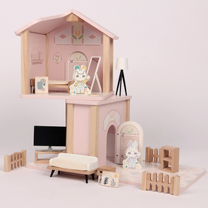 Vente <span class=keywords><strong>en</strong></span> gros de <span class=keywords><strong>maison</strong></span> de jeu à deux étages <span class=keywords><strong>maison</strong></span> de poupée pour enfants filles mini meubles de chambre bricolage puzzle jouets de <span class=keywords><strong>construction</strong></span> - Product Image 5