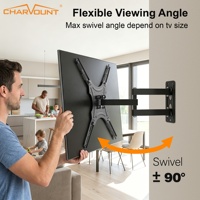 Support mural universel pour téléviseur, bras articulé inclinable et pivotant à mouvement complet, support en acier extensible pour écran LCD LED de 17 à 55 pouces