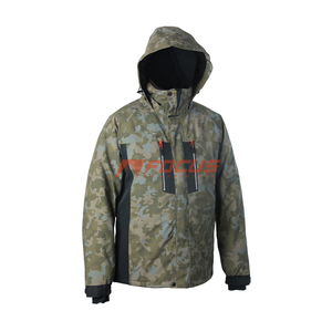 Chaqueta Impermeable, Transpirable y Cortavientos para Deportes + Pantalones con Tirantes, Sin Elasticidad, Patrón de Camuflaje Verde Oliva, Acolchado - Product Image 5
