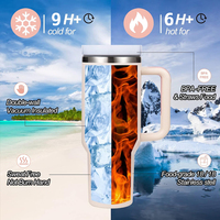 Commercio all'ingrosso in acciaio inox isolato sottovuoto 40oz Tumbler con manico 40Oz avventura viaggio tazza di caffè personalizzato Logo di colore