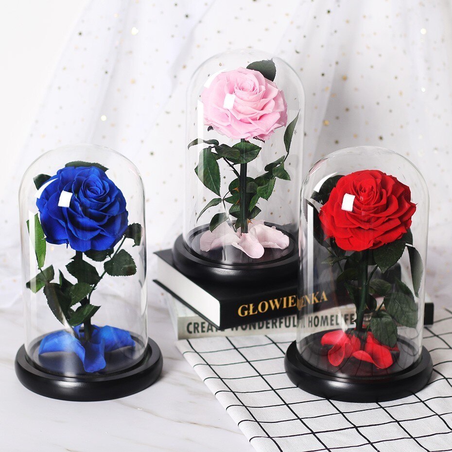 Preserved rose glass gift