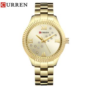 <span class=keywords><strong>Orologio</strong></span> al Quarzo CURREN 9009 per Ragazze, Cinturino in Acciaio Inossidabile a Basso Costo, Impermeabile, Gioiello Casual e Conciso - Product Image 2