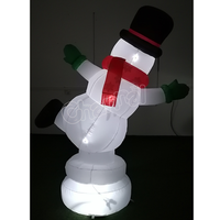 Décoration gonflable de Noël pour l'extérieur, bonhomme de neige gonflable rotatif avec lumière LED pour décorations de fête