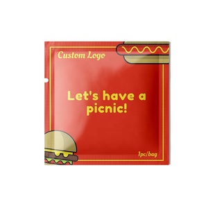 Logo personnalisé de la compagnie aérienne KFC, emballage individuel de tissu humide, paquet unique de parfum de Restaurant, <span class=keywords><strong>lingette</strong></span> humide pour la <span class=keywords><strong>main</strong></span> - Product Image 2