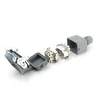 Connecteur robuste BYLJQ HE-004 HE-006 4, 6, 12, 24, 32, 48 broches 16A 500V IP65, fiche industrielle rectangulaire en aluminium à vis