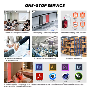 Panneau de luminothérapie infrarouge REDSKY, demi-corps, 600W, 120 LED, 660nm, 850nm, avec base, prise US - Product Image 6