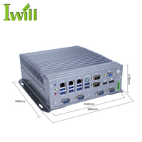 Ordinateur industriel sans ventilateur Iwill VPro IBOX708C PC industriel I5 Gen3 avec 3LAN 6COM Prise en charge RS422/RS485