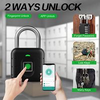 Kunci pintu pintar sidik jari, IP67 tahan air tanpa kunci anti-maling rumah tangga luar ruangan Hotel Gym kontrol aplikasi Wi-Fi