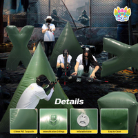 Ensemble de bunkers gonflables modulaires pour airsoft et paintball, 88 pièces, obstacles gonflables d'extérieur pour jeu de team building, OEM personnalisé
