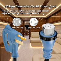 Câble d'extension robuste ETL homologué 40A/50A 100FT Nema 14-50P vers SS2-50R en fil SJTW pour l'électronique grand public, les applications marines et les camping-cars