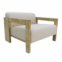 Fauteuil d'extérieur en aluminium avec coussin en tissu pour usage hôtelier - Écologique, durable, résistant à la rouille, lavable, siège individuel
