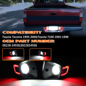 Tacoma 95-04 92-8 T100, luces LED para matrícula, lámpara trasera blanca y roja para camioneta, 2 uds., luces traseras con número de licencia - Product Image 5