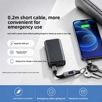 Kabel USB C 4 in 1 dengan Gantungan Kunci, Layar Digital Pengisian Cepat, Kabel Pendek untuk iPhone 17, Huawei, Samsung, Android