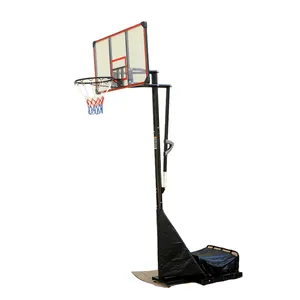 Panier de basket-ball portable réglable avec système de support de jante, support de basket-ball extérieur et intérieur/panier de basket-ball