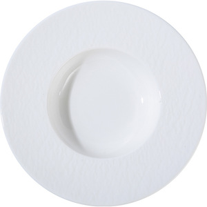Solid Color High-End Rock Pattern Ceramic <b>Plate</b> Luxury Western Food Pasta Soup <b>Plate</b> Solid Color Rock Pattern Straw Hat Hotel - Product Image 5