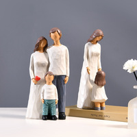 Woonkamer tv-meubels en verfijnde creatieve bruiloft- en zakelijke geschenken, warme hars familiefiguurtjes ornamenten