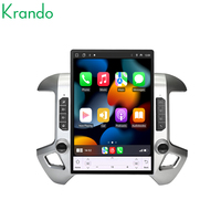 Unidad Principal Android Estilo Tesla de 15.6 Pulgadas Krando para Chevrolet Silverado GMC Sierra 2014-2020, Estéreo para Auto, Android Inalámbrico, Carplay