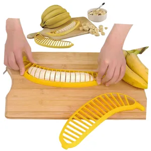 Kitchen Chef Knives Plastic Banana Slicer Cutter Fruit Vegetable Tools Salad Maker Cooking Tools Fruit Knife