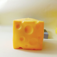 Jouet anti-stress en forme de fromage à presser, en TPR, à rebond rapide, pour soulager le stress et stimuler la motricité fine