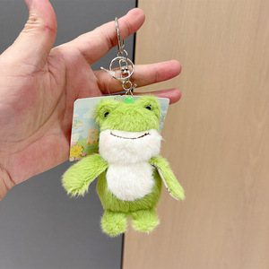 Porte-clés en peluche animal de dessin animé mignon, pendentif de sac doux et moelleux, mini cadeau en peluche pour filles, décoration de sac à dos - Product Image 2