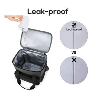 Custom Logo OEM Outdoor Thick Foam PEVA Lining Waterproof for Picnic Travel Trip Insulated Cooler Bag - Product Image 5
