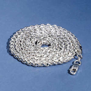 <span class=keywords><strong>Franco</strong></span> s925 de plata esterlina de gaviones de cadena retorcida cesta de la flor de enlace de cadena armadura del collar - Product Image 3