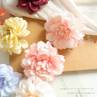 Bros Bunga Dahlia Realistis Buatan Tangan dari Kain Sutra, Aksesori DIY untuk Pernikahan/Fotografi/Dekorasi Rumah