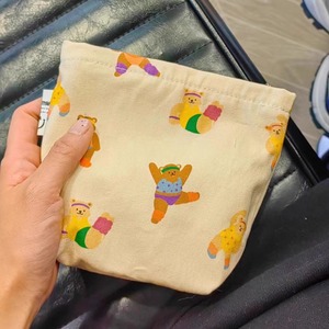 Estuche de Maquillaje de Algodón con Logotipo Personalizado, Juego de Bolsas de Cosméticos, Bolsa de Aseo Tipo Caramelo, Bolsas de Aseo de Viaje para Mujeres, Niñas y Damas - Product Image 6