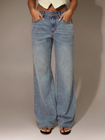 Nouveau Jean Femme Style Européen & Américain 2026, Coupe Ample Décontractée avec Œillets, Taille Haute et Jambe Large, Vintage, Vente en Gros
