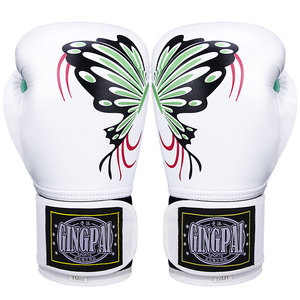 Para GINGPAI, guantes de entrenamiento de lucha profesional, guantes de boxeo de cuero PU gruesos para mujeres y adultos, polvo transpirable - Product Image 3