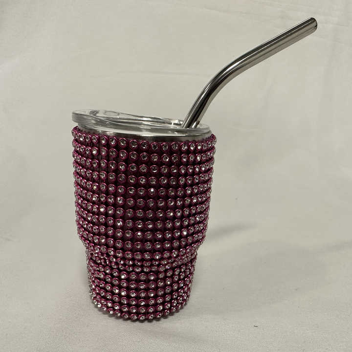 Mini Diamond Double-Wall 3oz Mug Insulated Demitasse Car Liqueur Cup Stainless Steel Espresso Tumbler Shot Glass