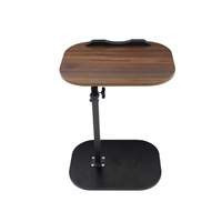 Bureau d'ordinateur contemporain en bois réglable avec design rotatif pour la maison, le bureau, le salon, la salle à manger ou le balcon
