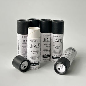 Tubos transparentes reciclables Contenedores de cilindros de cartón Kraft Cosméticos naturales Bálsamo labial Lápiz labial Embalaje Ecológico - Product Image 1