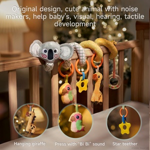 Tumama enfants berceau arc <span class=keywords><strong>jouet</strong></span> Koala peluche spirale <span class=keywords><strong>poussette</strong></span> arc jouets ensemble mignon girafe oiseau hochet anneau <span class=keywords><strong>de</strong></span> dentition cloche <span class=keywords><strong>pour</strong></span> voyage bébés - Product Image 3