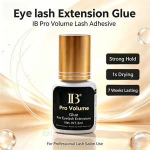 Colle à cils professionnelle I-beauty IB <span class=keywords><strong>Pro</strong></span> Volume 5ml séchage rapide en 1 seconde, marque privée, adhésif coréen noir sans latex pour cils - Product Image 1