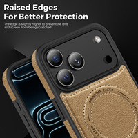 Étui en cuir magnétique pour iPhone 18 Pro Max 17 Pro Max 16 Plus 15 14 avec support invisible, coque de protection fine avec béquille