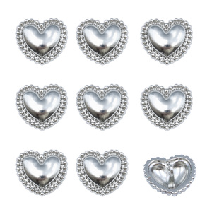 Bouton en métal de taille personnalisée Bouton à tige en alliage de zinc écologique <span class=keywords><strong>Boutons</strong></span> en forme de cœur en métal pour femmes de <span class=keywords><strong>haute</strong></span> <span class=keywords><strong>couture</strong></span> - Product Image 1