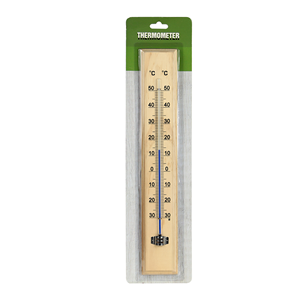 Thermomètre en bois Thermomètre à <span class=keywords><strong>mercure</strong></span> liquide Température de lecture instantanée Thermomètre de jardin intérieur extérieur - Product Image 2