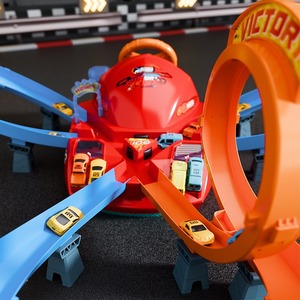 Dropshipping Shopify Racing Stunt Track Set Steering <b>Wheel</b> Control Electric 360 Loop Cars Adventure Gift - Product Image 2