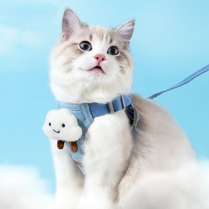 Harnais de Luxe pour Animaux de Compagnie – Confortable et Réglable en Polyester Écologique avec <span class=keywords><strong>Protection</strong></span> Poitrine et Dos, Motif Dessin Animé Teddy pour Chiens et Chats - Product Image 2