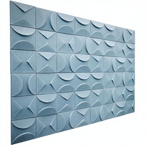 Paneles Acústicos <span class=keywords><strong>de</strong></span> Pared con Diseño <span class=keywords><strong>de</strong></span> Ondas 3D |   Panel Acústico Decorativo <span class=keywords><strong>de</strong></span> Fieltro PET <span class=keywords><strong>de</strong></span> 600x600mm para Hoteles, Cines y Teatros - Product Image 2