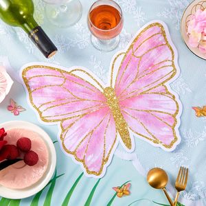 Manteles individuales desechables de papel de mariposa, Mantel Individual de mariposa <span class=keywords><strong>para</strong></span> primavera, verano, boda, <span class=keywords><strong>cumpleaños</strong></span>, Baby Shower, fiesta de vacaciones - Product Image 2