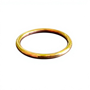 Anillo de Latón Chapado en Oro, Clásico, Unisex, para Uso Diario, Diseño Simple, Banda Sólida, Anillos de Moda - Product Image 1