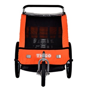 Rimorchio per Bicicletta 3 in 1 Pieghevole, Passeggino Jogger, Carrozzina per Bambini con Sistema di Ammortizzazione, Pneumatici in Gomma Regolabili - Product Image 2