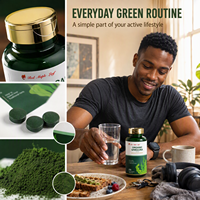 Comprimés de spiruline sportifs - Protéines végétales pour la récupération musculaire et l'endurance, certifiés GMP, approvisionnement en vrac
