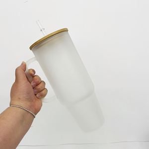 Vaso de Vidrio para Auto de 40 oz con Asa y Pajita Desmontable para Beber Fácilmente Mientras Conduces - Product Image 6