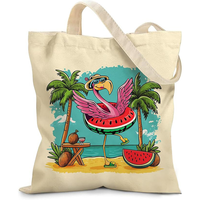 Sac fourre-tout en toile florale VeloKomo pour thérapeute logopéthrapeute - Décoration lettres importées, réutilisable, thème thérapie, cadeau pour femme